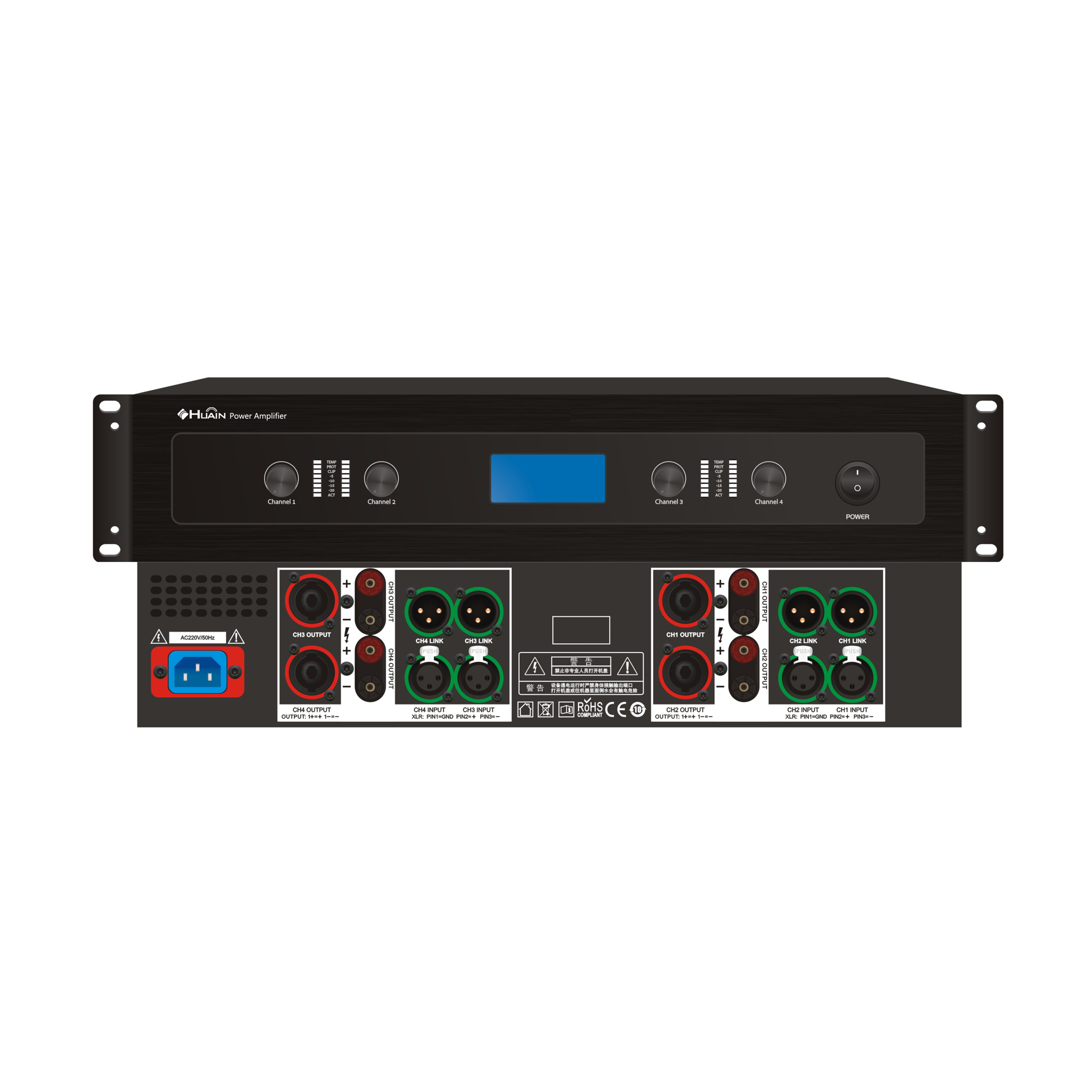 HUAIN HY‑L415/HY‑L425/HY‑L440 – Amply kỹ thuật số chuyên nghiệp 4 kênh