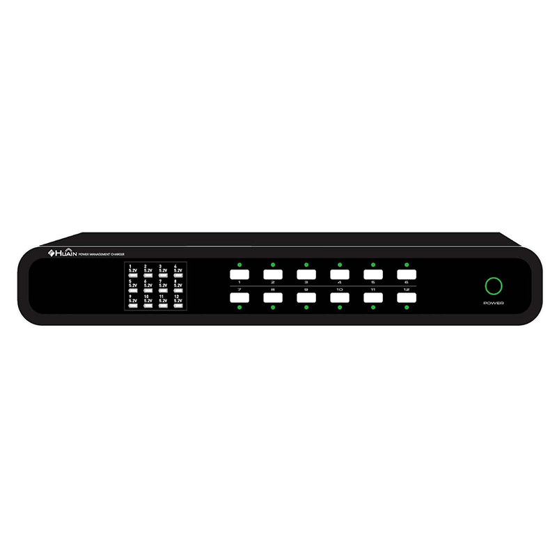 HUAIN HY-U12 / HY-U12TC – Tủ Sạc Micro Không Dây Gắn Rack 12 Khe USB (Hộp Sạc/Dock Sạc)